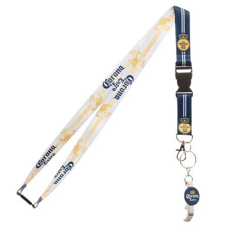 Corona Extra White & Navy Lanyard with Bottle Opener CO337431